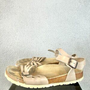 Birkenstock Yara Habana Beige Leather Ankle Strap  Womens Sz 42 Sz 11 Sandals